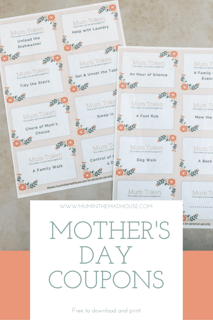 Mother's Day Coupon Book