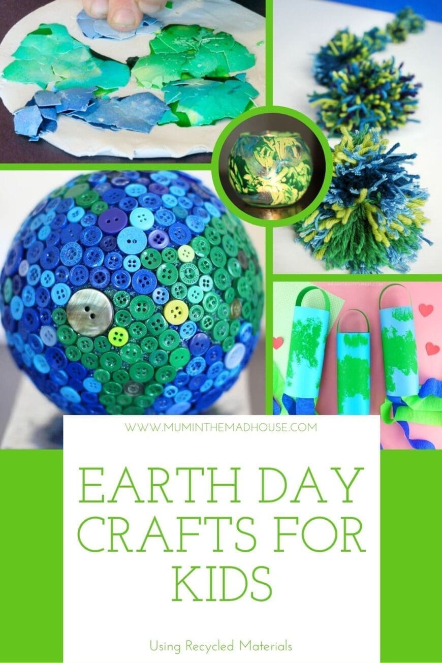 Teach kids how to reuse or upcycle things they might normally dispose of with one of these eco-savvy Earth Day crafts using recycled materials