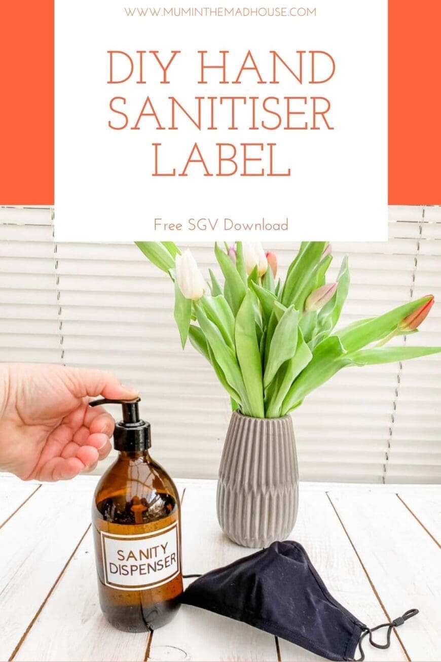 Keep germs away with this DIY Hand Sanitiser Label and step by step tutorial. Download your free SGV file here. 