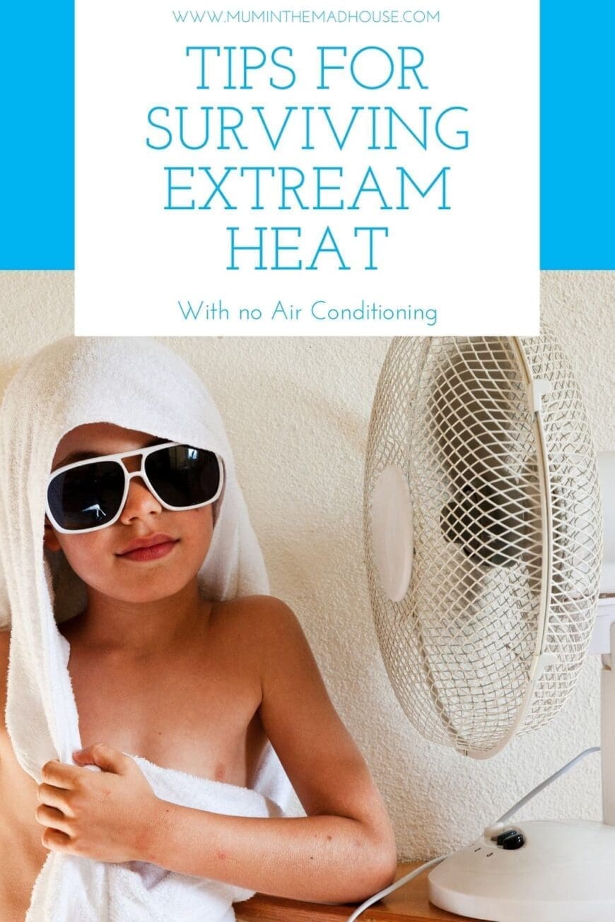 Tips for Surviving a Heat Wave with No Air Con that really work.   If AC is not an option use these tips for staying cool on those uncomfortably hot days and nights.