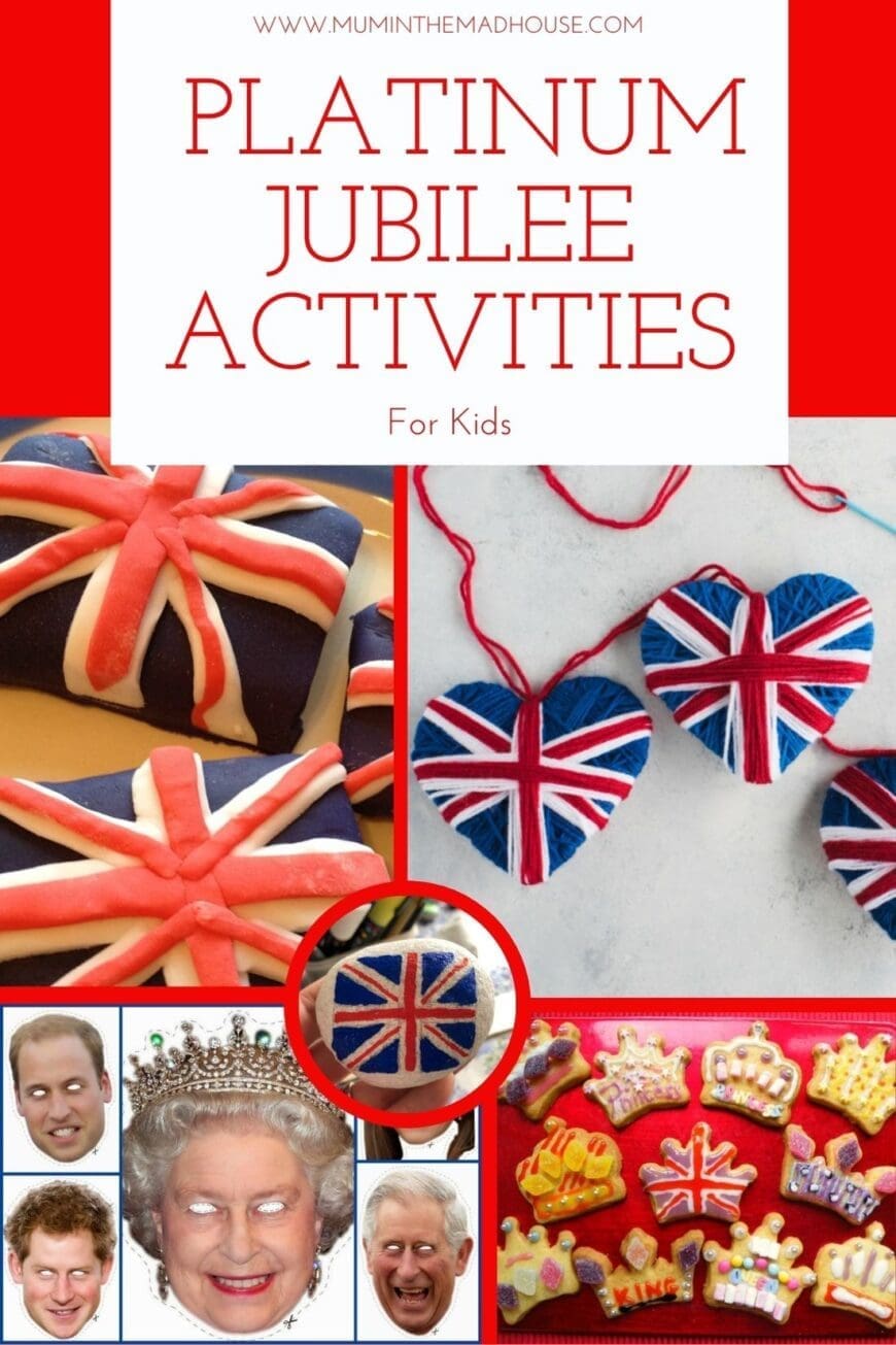An amazing collection of crafts, recipes and activities for celebrating the Queens Platinum Jubilee with Kids with themes based on Union jacks, castles and King and Queens to help celebrate and commemorate our Queen’s historic reign of 70 years.