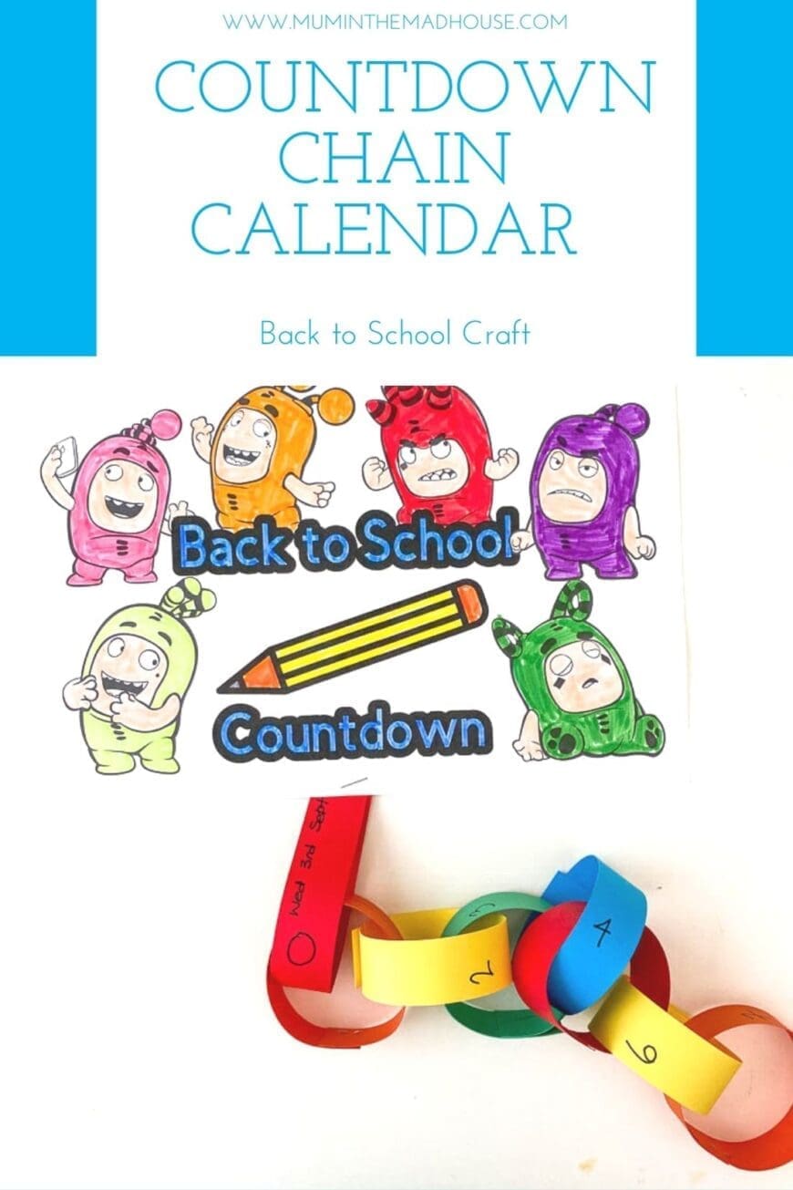 Back to school calendar paperchain