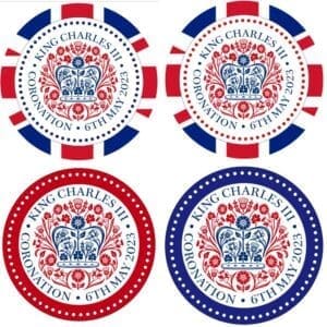Coronation Round Cupcake Toppers -  Official Emblem