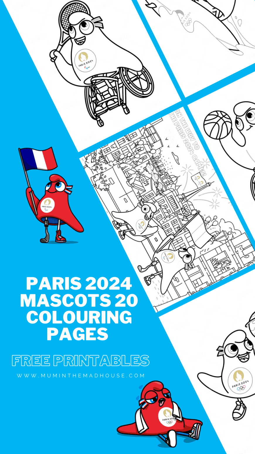 Paris 2024 Mascots Colouring Pages