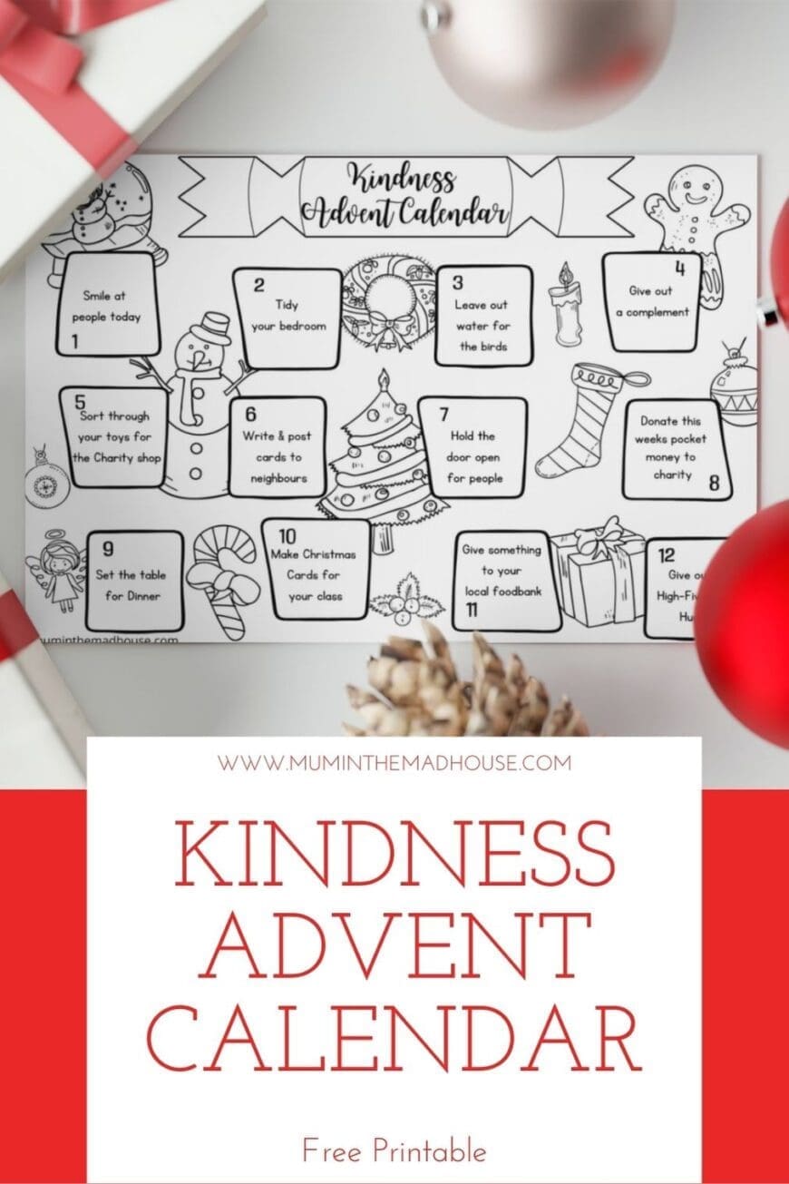 Are you trying to focus your kids more on kindness this festive season? These ideas for a kindness advent calendar of will guide you.