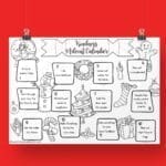 Free Printable Kindness Advent Calendar to Colour | Mum In The Madhouse