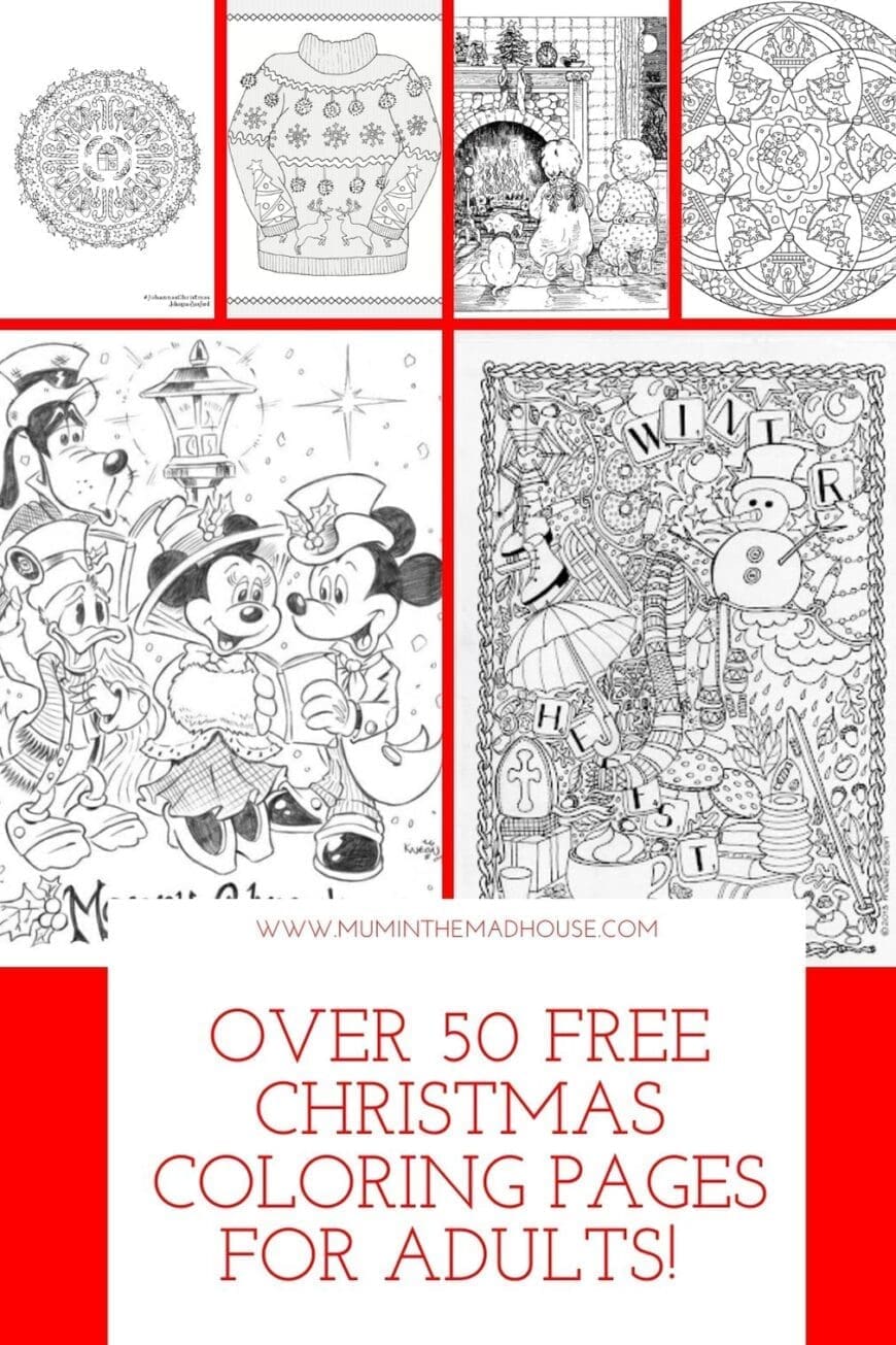 In this post, we share over 50 Christmas coloring pages for adults that you can use to pass time, design gift cards, or simply color to relieve your stress 