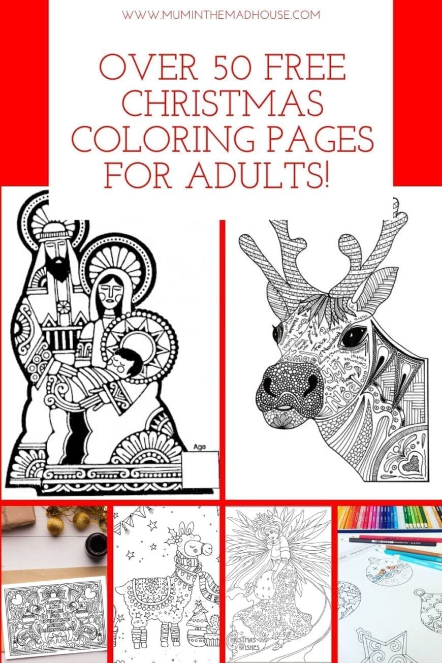 The Ultimate roundup of free Christmas colouring pages for adults and teens. Over 50 free festive free printables. Read it. Save.Save it