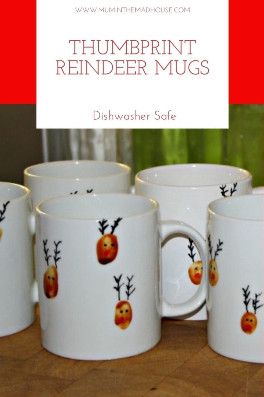 Thumbprint Reindeer Mugs 