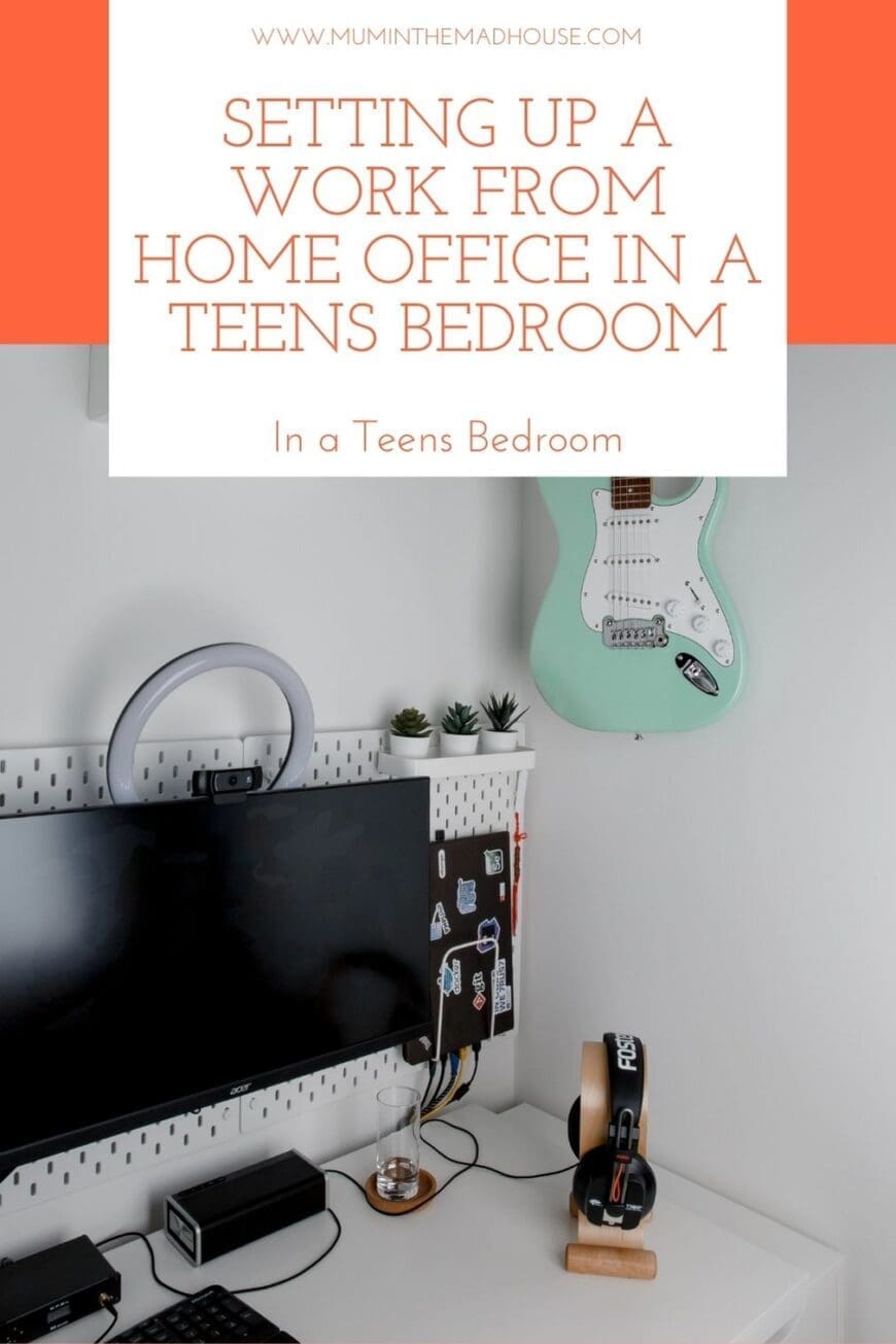 Setting up a Work from Home Office in a Teens Bedroom