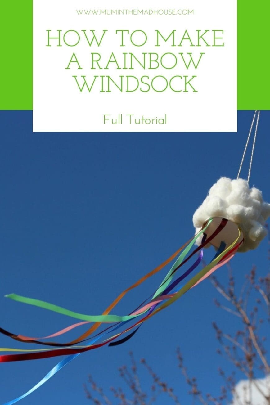 Easy Rainbow Windsocks for KidsAll you need is a few simple craft supplies for kids to have a blast creating these beautiful rainbow windsocks this spring. After making these colorful rainbow windsocks, hang them up from the ceiling to display in the classroom or at home, or under a covered front porch. Kids will love watching their spring windsocks and rainbow streamers spin around in the afternoon breeze.