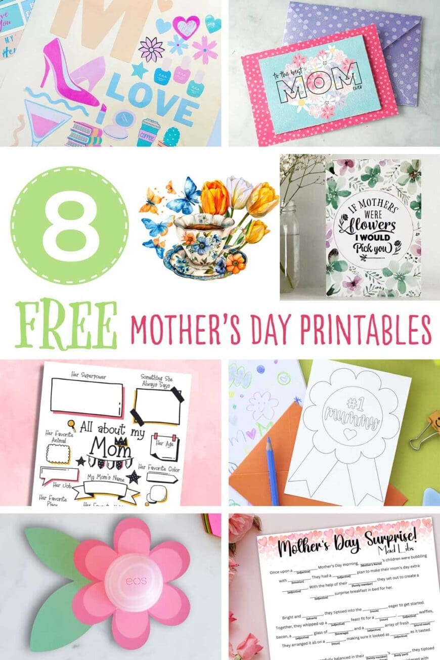 Free Mother's Day Printables - Make mom an extra special gift with these 8 Mother's Day printables that you can grab for FREE! 