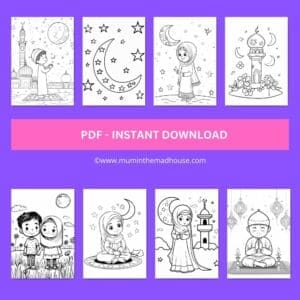 Kids Eid Coloring Pages