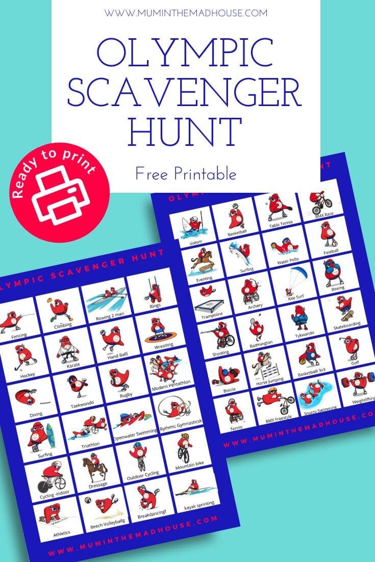 Summer Olympic Scavenger Hunt Printable | Mum In The Madhouse