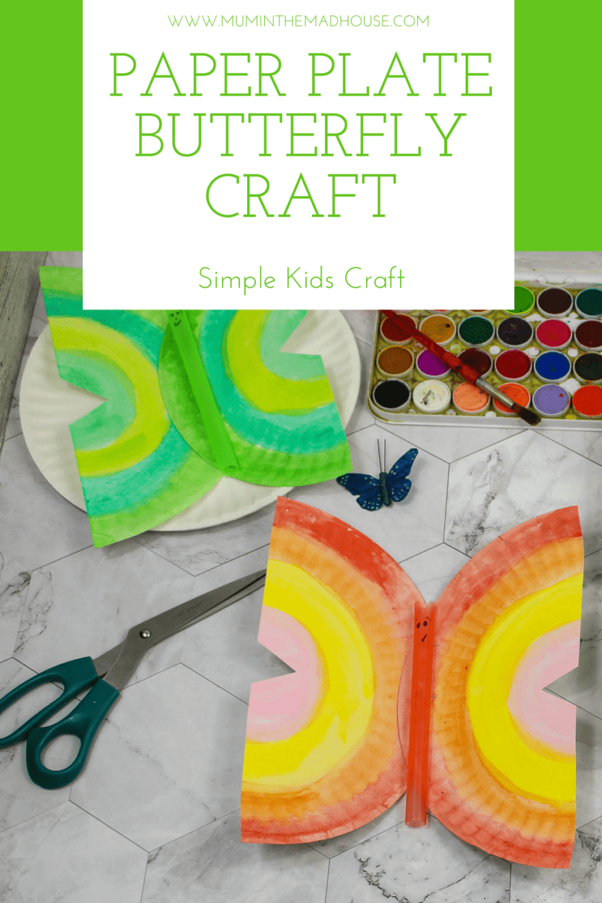 Just like in Nature this beautiful paper plate butterfly craft allows for creative freedom and individuality. Kids will love this mix of process art and craft.
