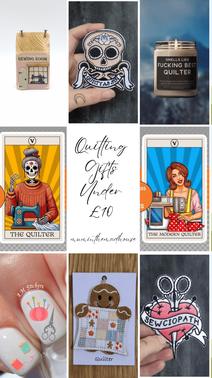 Need some gifts for quilters in your life? We have a list of gifts all under £10 perfect thank you gifts, guild gifts, retreat gifts, stocking fillers, and more.