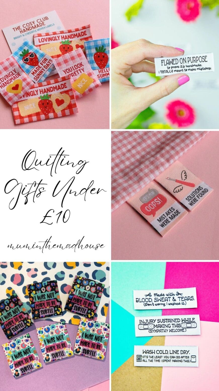 Are you looking for the perfect birthday, retreat  or holiday gift for the quilter in your life? (Maybe that person is you!) We've gathered a list of the top gifts for under £10.  They make a wonderful stocking filler or just thank you for that creative person
