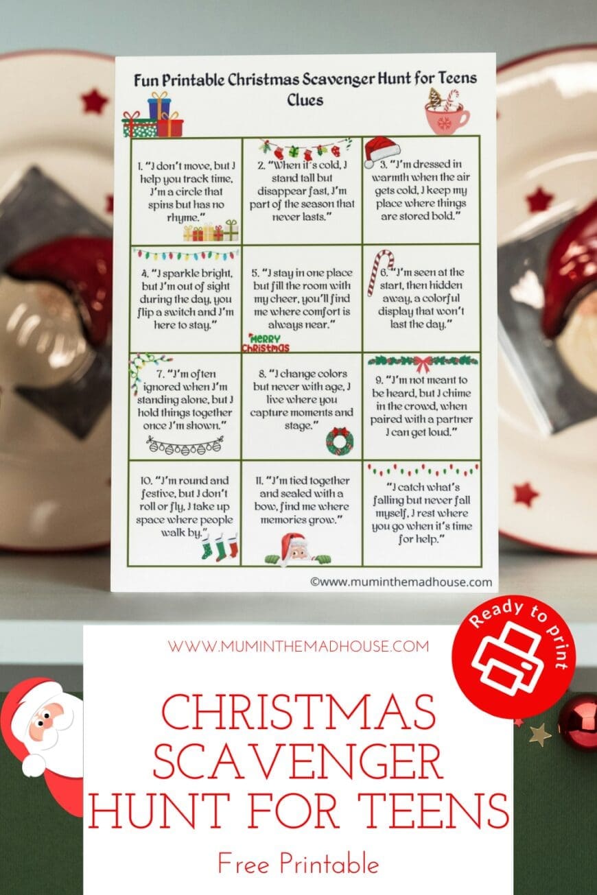 fun-christmas-scavenger-hunt-for-teens-free-printable-clues for Christmas Treasure Hunt Free Printable Fun Christmas Scavenger Hunt for Teens | Free Printable Clues for Christmas Treasure Hunt Free Printable