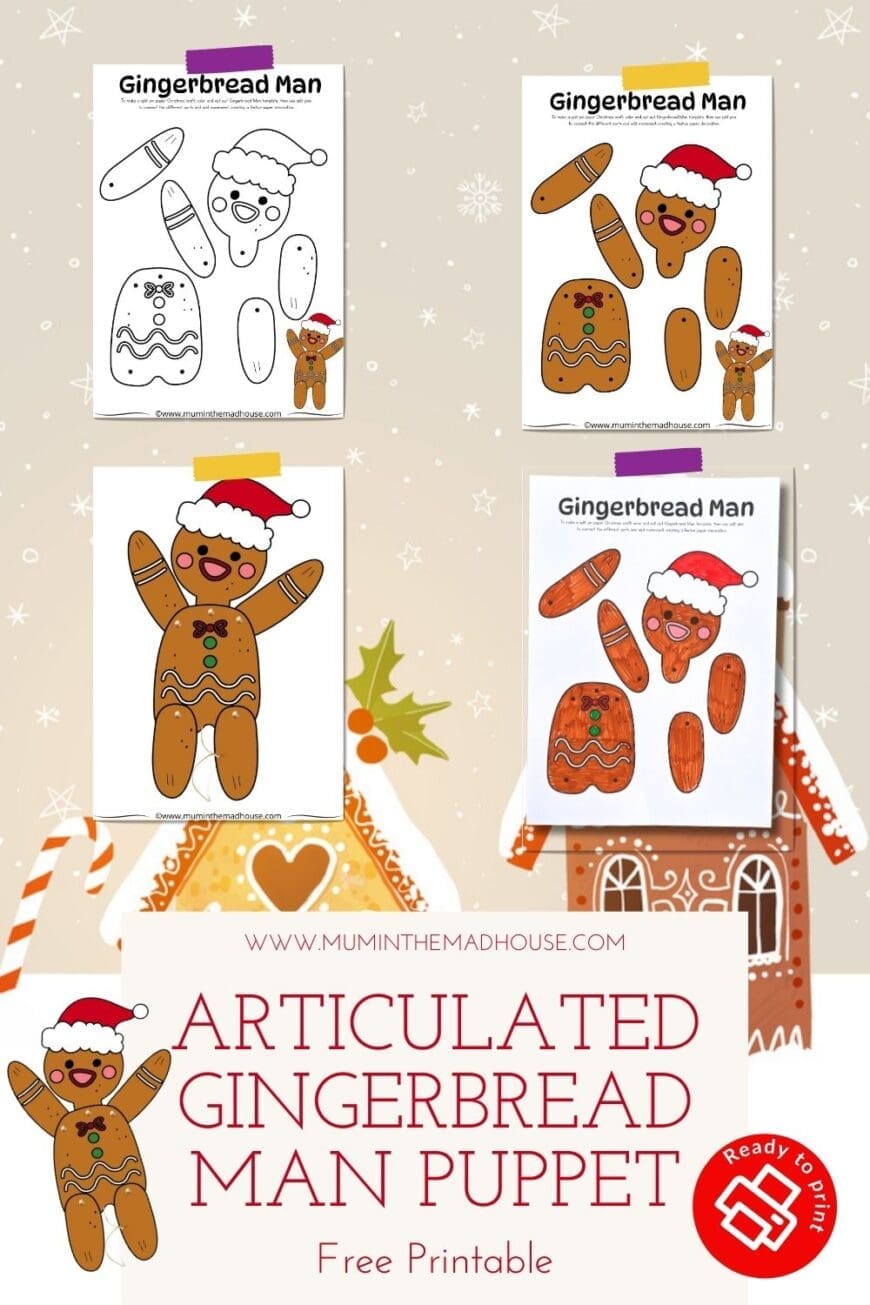 free-printable-gingerbread-man-puppet-fun-christmas-craft for Free Printable Gingerbread Man Story Characters Printable Free Printable Gingerbread Man Puppet - Fun Christmas Craft for Free Printable Gingerbread Man Story Characters Printable