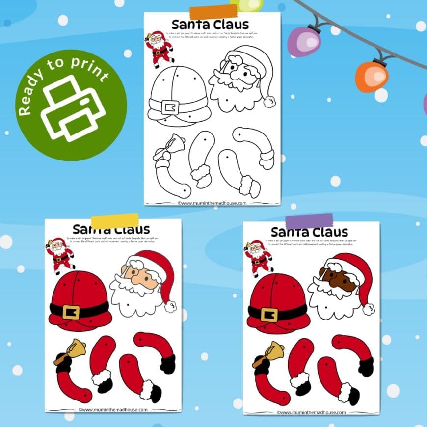 free-printable-santa-claus-puppet-color-assemble-for-christmas-fun for Free Printable Pictures Of Santa Claus Free Printable Santa Claus Puppet - Color & Assemble for Christmas Fun for Free Printable Pictures Of Santa Claus