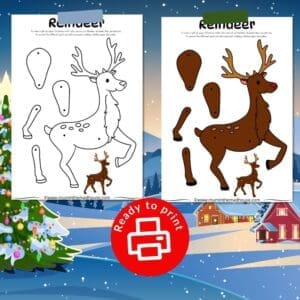 Realistic Reindeer Puppet Download