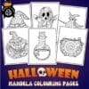 Halloween Mandala Coloring Sheets | Relaxing and Fun Activity for All Ages