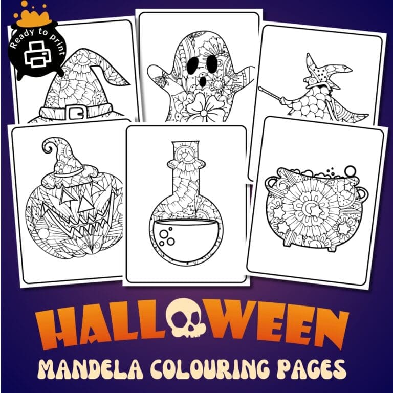 Halloween Mandala Coloring Sheets | Relaxing and Fun Activity for All Ages