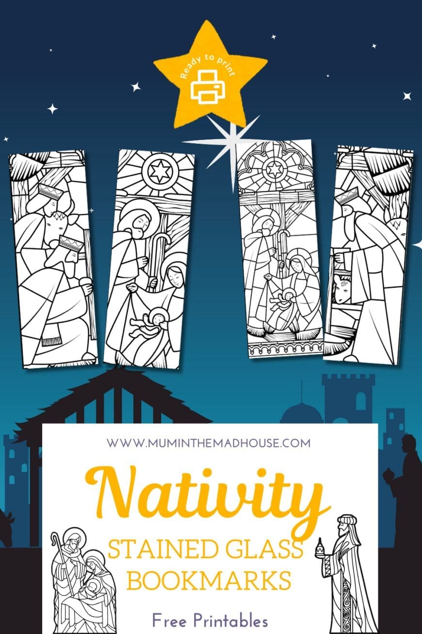 stained-glass-nativity-coloring-bookmarks-free-printable-christmas-download for Free Printable Religious Christmas Bookmarks Stained Glass Nativity Coloring Bookmarks – Free Printable Christmas Download for Free Printable Religious Christmas Bookmarks