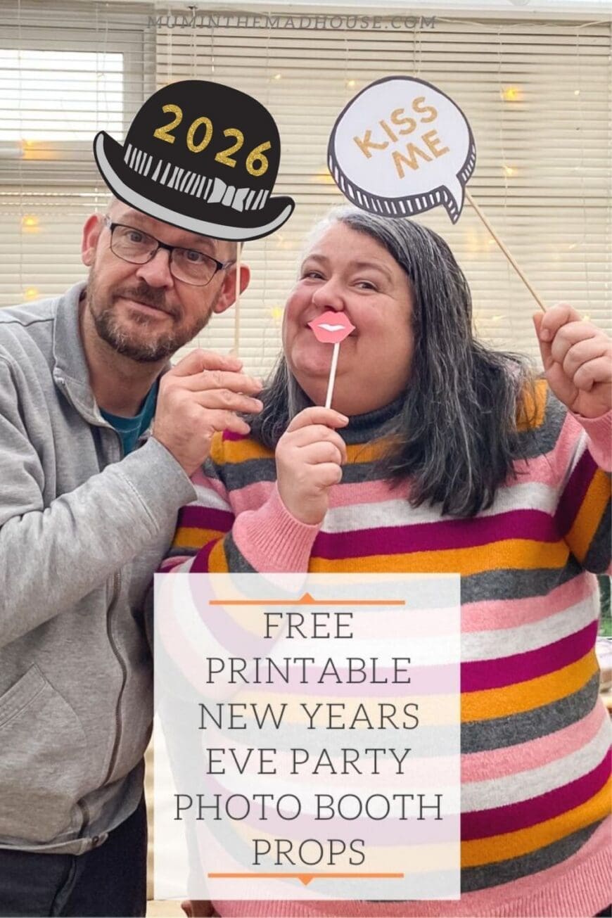 free printable new year's eve photo booth props 2025 – fun party