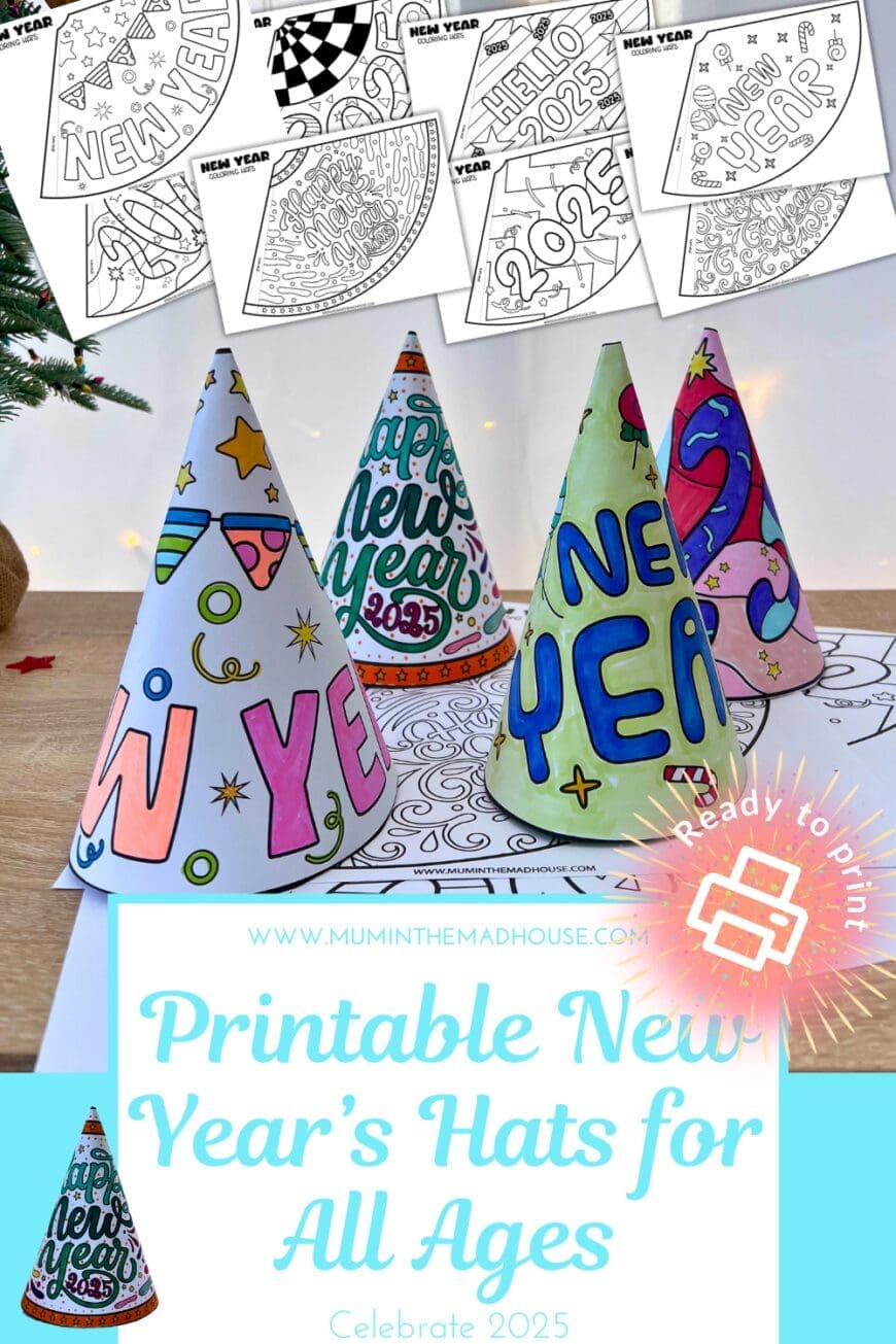 8 Free Printable New Year's Hats – Fun Craft for 2025 Celebrations 8-free-printable-new-year-s-hats-fun-craft-for-2025-celebrations