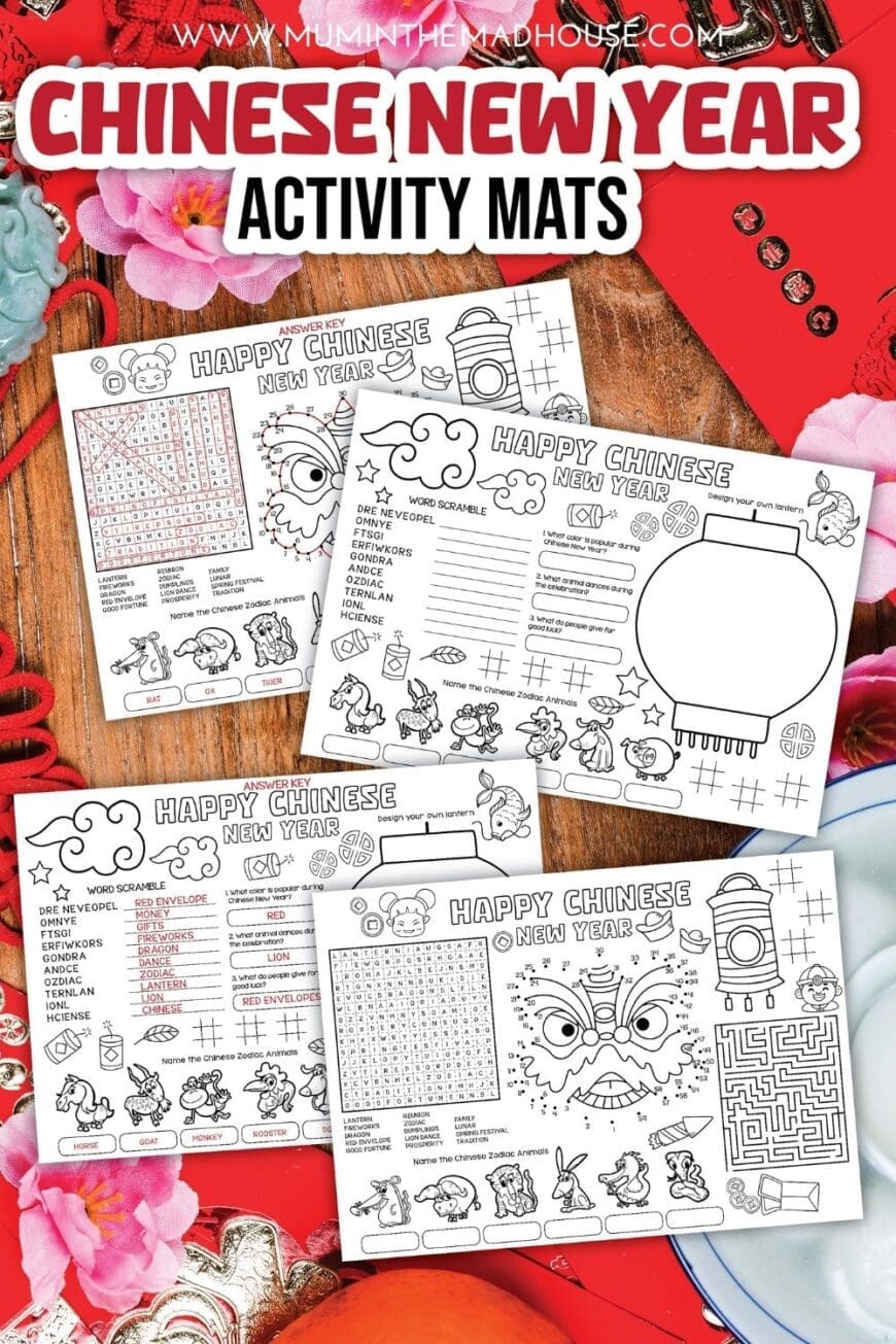 free printable chinese new year activity mats for kids | fun