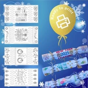 New Year Crackers to Colour