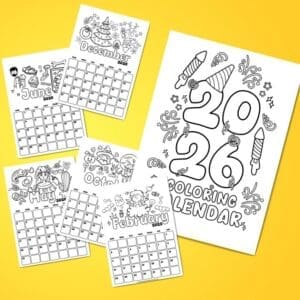 2026 Colouring Calendar
