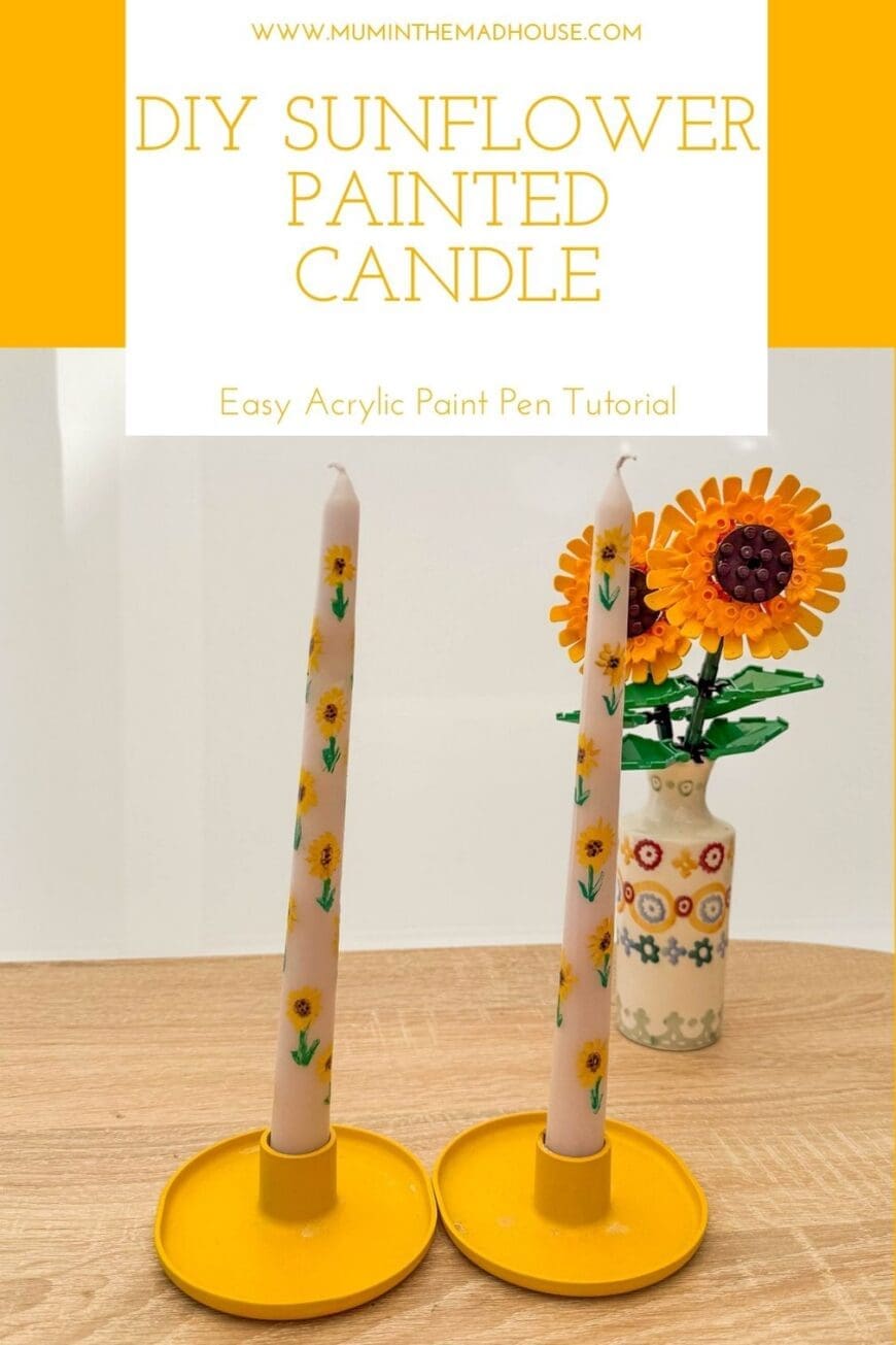 Turn plain candles into cheerful sunflower décor with this easy step-by-step tutorial. Learn how to use acrylic paint pens to decorate candles with a sunflower design, perfect for gifting or brightening your home.