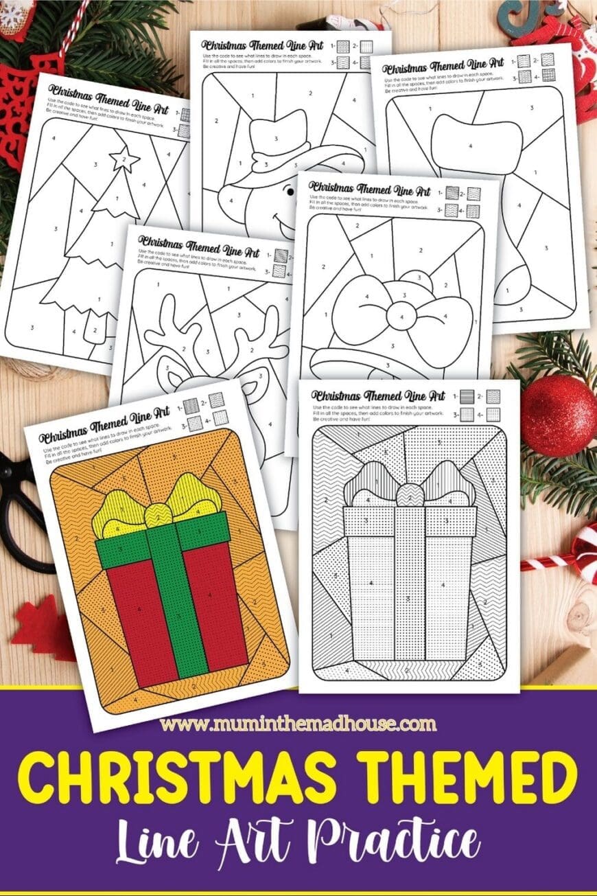 Free Christmas Colour by Number Pages for Kids – Fun Holiday Line Art ...