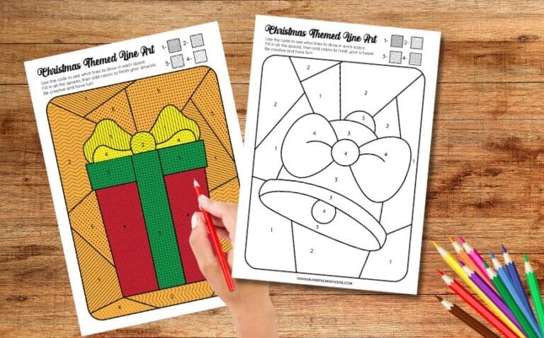 Free Christmas Colour by Number Pages for Kids – Fun Holiday Line Art ...