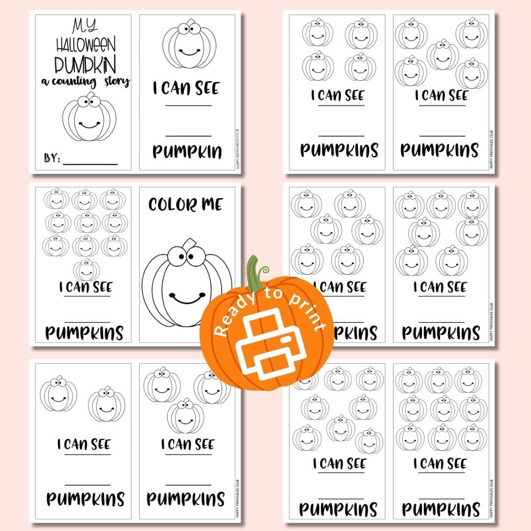 Free Count and Colour Pumpkins Worksheet