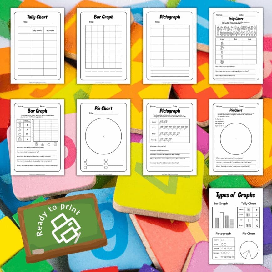 Free Printable Types of Graphs Worksheets | Mum In The Madhouse