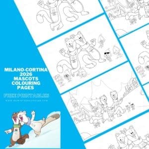 Milano‑Cortina 2026 Colouring Pages