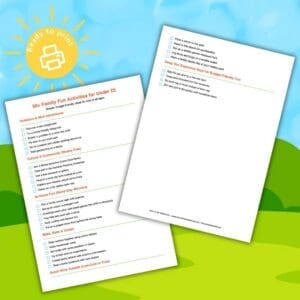 50+ Family Fun Activities for Under £5 – Free Printable Checklist