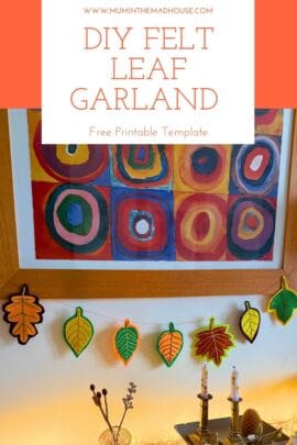 DIY Felt Leaf Garland with Free Leaf Template Easy Autumn Craft