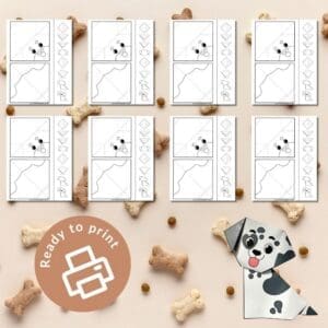 Free 3D Dog Origami Printable