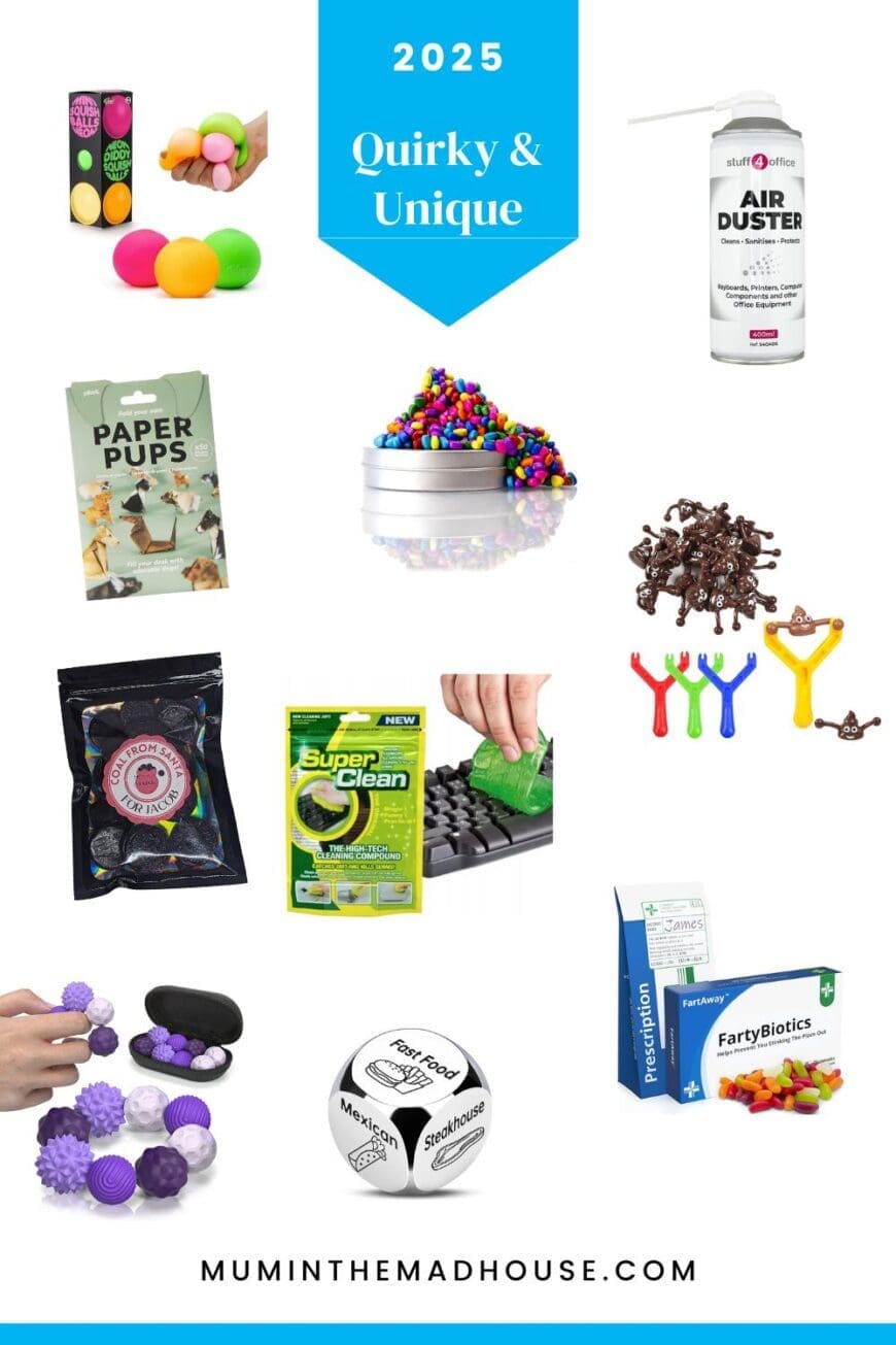 Looking for something different? These quirky and unique gift ideas for teenage boys will make them laugh and keep them entertained all year long!
