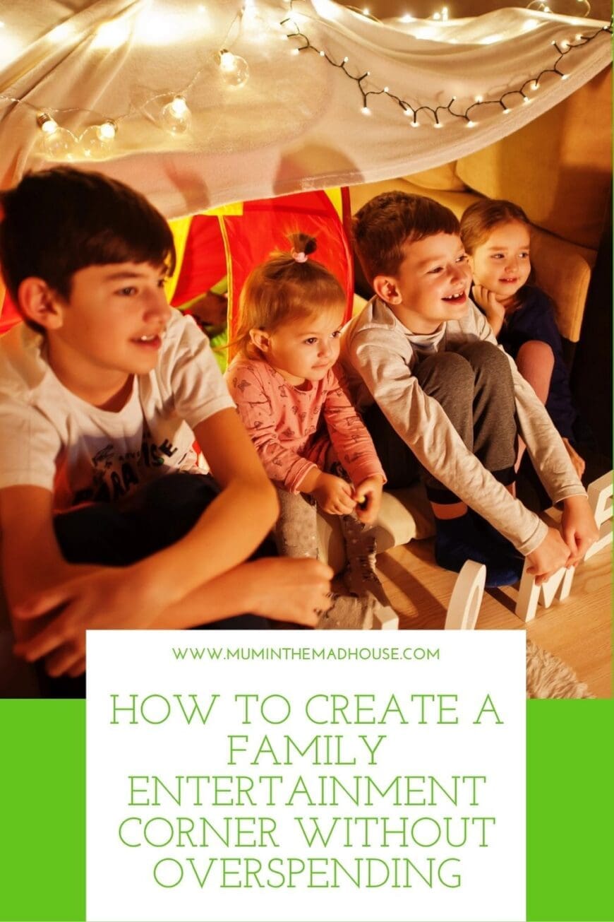 Want more family time at home? Learn how to build an affordable entertainment corner with simple decor, DIY seating, movie night inspiration, and fun activities for all ages.
